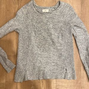 Lou and Grey Spring cotton sweater blue and white